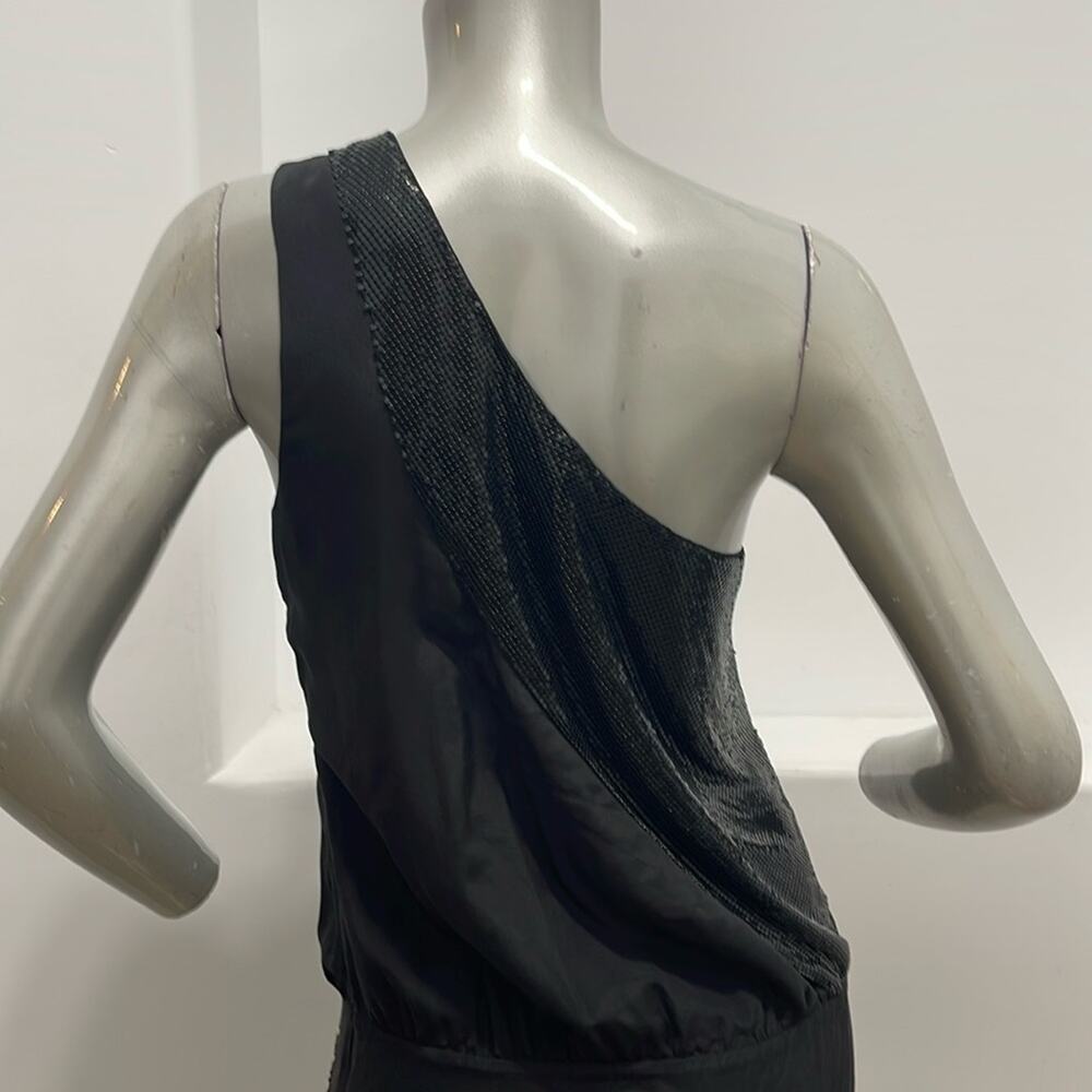 Sheri Bodell One Shoulder Beaded Dress  Black Size S - Picture 7 of 12